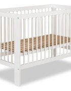 Klups Patut pentru copii Olivia Alb din lemn suport reglabil pentru saltea