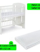 Klups Patut Safari Giraffe Alb + Saltea 12