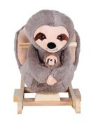 KNORR TOYS Balansoar din lemn pentru copii Lenesul Luis include marioneta de mana din plus 65x32x50 cm pana la 30 kg 18 luni+