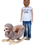 KNORR TOYS Balansoar din lemn pentru copii Lenesul Luis include marioneta de mana din plus 65x32x50 cm pana la 30 kg 18 luni+