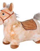KNORR TOYS Calut gonflabil din plus pentru sarit Beige include pompa de aer husa moale detasabila din material textil 63x26x52 cm pana la 50 kg 12 luni+