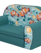 KNORR TOYS Canapea extensibila pentru copii Clown Fish umplutura din spuma moale husa bumbac 100 detasabila si lavabila 77 x 34 x 42 cm 9 luni+