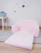 KNORR TOYS Canapea extensibila pentru copii Cosy Heart Rose matlasata umplutura din spuma moale husa bumbac 100 detasabila si lavabila 77 x 34 x 42 cm 9 luni+
