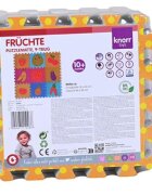 KNORR TOYS Covoras puzzle colorat Fructe 9 piese 30x30x1 cm din spuma moale Eva izolator si antiderapant 10 luni+