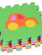 KNORR TOYS Covoras puzzle colorat Trafic 9 piese din spuma moale Eva 30x30x1 cm izolator si antiderapant 3 ani+