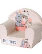 KNORR TOYS Fotoliu pentru copii Best Friends umplutura din spuma moale husa bumbac 100 detasabila si lavabila 51 x 34 x 42 cm 9 luni+