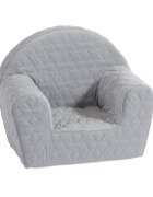 KNORR TOYS Fotoliu pentru copii Cosy Geo Grey matlasat umplutura din spuma moale husa bumbac 100 detasabila si lavabila 51 x 34 x 42 cm 9 luni+