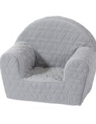 KNORR TOYS Fotoliu pentru copii Cosy Geo Grey matlasat umplutura din spuma moale husa bumbac 100 detasabila si lavabila 51 x 34 x 42 cm 9 luni+