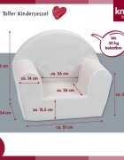 KNORR TOYS Fotoliu pentru copii Cosy Heart Rose matlasat umplutura din spuma moale husa bumbac 100 detasabila si lavabila 51 x 34 x 42 cm 9 luni+