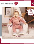 KNORR TOYS Fotoliu pentru copii Happy Bear umplutura din spuma moale husa bumbac 100 detasabila si lavabila 51 x 34 x 42 cm 9 luni+