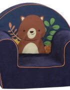 KNORR TOYS Fotoliu pentru copii Happy Bear umplutura din spuma moale husa bumbac 100 detasabila si lavabila 51 x 34 x 42 cm 9 luni+