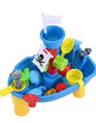 KNORR TOYS Masuta pliabila Vapor de joaca cu nisip si apa pentru copii include lopatica multiple forme pentru nisip 2 cadite pentru apa 51x315x5