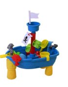KNORR TOYS Masuta pliabila Vapor de joaca cu nisip si apa pentru copii include lopatica multiple forme pentru nisip 2 cadite pentru apa 51x315x5