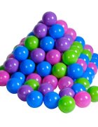 KNORR TOYS Set 100 bile din plastic moale fara BPA Multicolor diametru 6 cm 0 Luni+