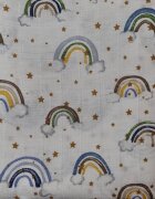 Kreis Design Set 2 cearceafuri din muselina 120x160 cm curcubeu