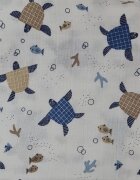 Kreis Design Set 2 cearceafuri din muselina 120x160 cm testoase blue