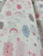 Kreis Design Set 2 cearceafuri din muselina Kreis 120x160cm norisori pink