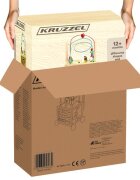 Kruzzel Antepremergator din lemn si Cub educativ 2-in-1 pentru copii cu multiple activitati educative cu abac labirint ceas