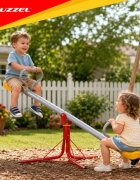 Kruzzel Balansoar de gradina pentru 2 copii model 2 in 1 si carusel 360 pana la 75 kg