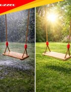Kruzzel Leagan de gradina din lemn pentru copii cu franghie reglabila intre 100 si 170 cm constructie solida si confortabila sarcina maxima 50 kg