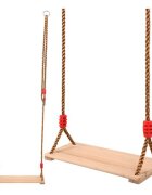 Kruzzel Leagan de gradina din lemn pentru copii cu franghie reglabila intre 100 si 170 cm constructie solida si confortabila sarcina maxima 50 kg