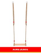 Kruzzel Leagan de gradina din lemn pentru copii cu franghie reglabila intre 100 si 170 cm constructie solida si confortabila sarcina maxima 50 kg