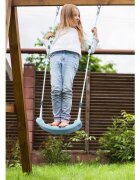 Kruzzel Leagan pentru copii constructie robusta cu franghii puternice lungime reglabila 105-175cm asamblare rapida sarcina maxima 50 kg Light Blue