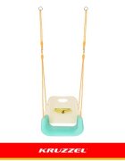 Kruzzel Leagan pentru copii si bebelusi design evolutiv 3-in-1 centura de siguranta reglabila franghii reglabile intre 120 si 150 cm creamturquoise