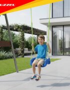 Kruzzel Leagan pentru copii si bebelusi design evolutiv 3-in-1 centura de siguranta reglabila franghii reglabile intre 120 si 150 cm greenblue