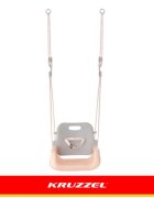 Kruzzel Leagan pentru copii si bebelusi design evolutiv 3-in-1 centura de siguranta reglabila franghii reglabile intre 120 si 150 cm greybeige