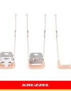 Kruzzel Leagan pentru copii si bebelusi design evolutiv 3-in-1 centura de siguranta reglabila franghii reglabile intre 120 si 150 cm greybeige