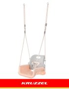 Kruzzel Leagan pentru copii si bebelusi design evolutiv 3-in-1 centura de siguranta reglabila franghii reglabile intre 120 si 150 cm greybeige