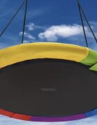 Kruzzel Leagan rotund tip cuib pentru copii cu 2 optiuni de montare cadru robust de 110 cm capacitate 150 kg multicolor