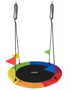 Kruzzel Leagan rotund tip cuib pentru copii cu 2 optiuni de montare cadru robust de 110 cm capacitate 150 kg multicolor