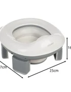 Kruzzel Olita de calatorie pliabila si portabila pentru copii 2 in 1 reductor toaleta recipient silicon picioruse antiderapante include 100 pungi si husa transport