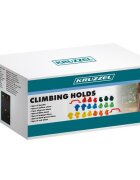 Kruzzel Set complet de alpinism pentru copii cu 20 pietre de escalada multicolore 2 manere de sustinere si accesorii montaj incluse