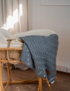 La Millou Paturica din lana merino pentru copii 85x85 cm Stoned Blue