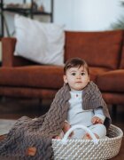 La Millou Paturica din lana merino pentru copii 85x85 cm Stoned Brown