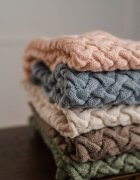 La Millou Paturica din lana merino pentru copii 85x85 cm Stoned Green