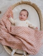 La Millou Paturica din lana merino pentru copii 85x85 cm Stoned Pink