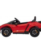 Lamborghini Masinuta electrica pentru copii Invencible rosu 140W cu telecomanda sunete lumini panou audio scaun piele si roti din spuma Eva