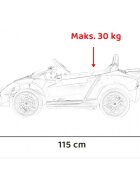 Lamborghini Masinuta electrica pentru copii Invencible roz 140W cu telecomanda sunete lumini panou audio scaun piele si roti din spuma Eva