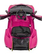 Lamborghini Masinuta electrica pentru copii Invencible roz 140W cu telecomanda sunete lumini panou audio scaun piele si roti din spuma Eva