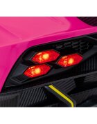 Lamborghini Masinuta electrica pentru copii Invencible roz 140W cu telecomanda sunete lumini panou audio scaun piele si roti din spuma Eva