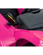 Lamborghini Masinuta electrica pentru copii Invencible roz 140W cu telecomanda sunete lumini panou audio scaun piele si roti din spuma Eva