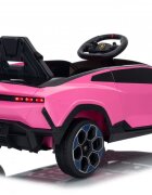 Lamborghini Masinuta electrica pentru copii Lanzador Pink cu licentatelecomanda 2.4Gmotoare 2x35w acumulator 12V4.5Ahdeschidere usisistem trollerlumini ledslow startcentura siguranta in 3 puncte
