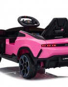 Lamborghini Masinuta electrica pentru copii Lanzador Pink cu licentatelecomanda 2.4Gmotoare 2x35w acumulator 12V4.5Ahdeschidere usisistem trollerlumini ledslow startcentura siguranta in 3 puncte