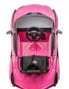 Lamborghini Masinuta electrica pentru copii Nichiduta Sian roz 70W cu scaun din piele slow start faruri si lumini led unitate audio cu display si mufa Mp3 si Usb