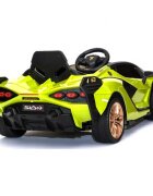 Lamborghini Masinuta electrica pentru copii Nichiduta Sian verde 70W cu scaun din piele slow start faruri si lumini led unitate audio cu display si mufa Mp3 si Usb