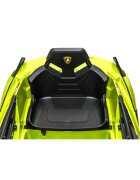 Lamborghini Masinuta electrica pentru copii Nichiduta Sian verde 70W cu scaun din piele slow start faruri si lumini led unitate audio cu display si mufa Mp3 si Usb